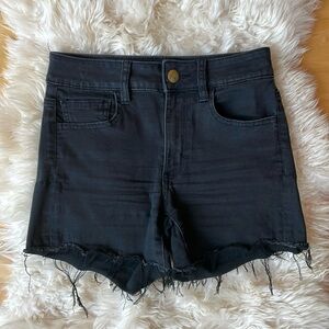 AE Hi rise shortie super super stretch black shorts, size 2